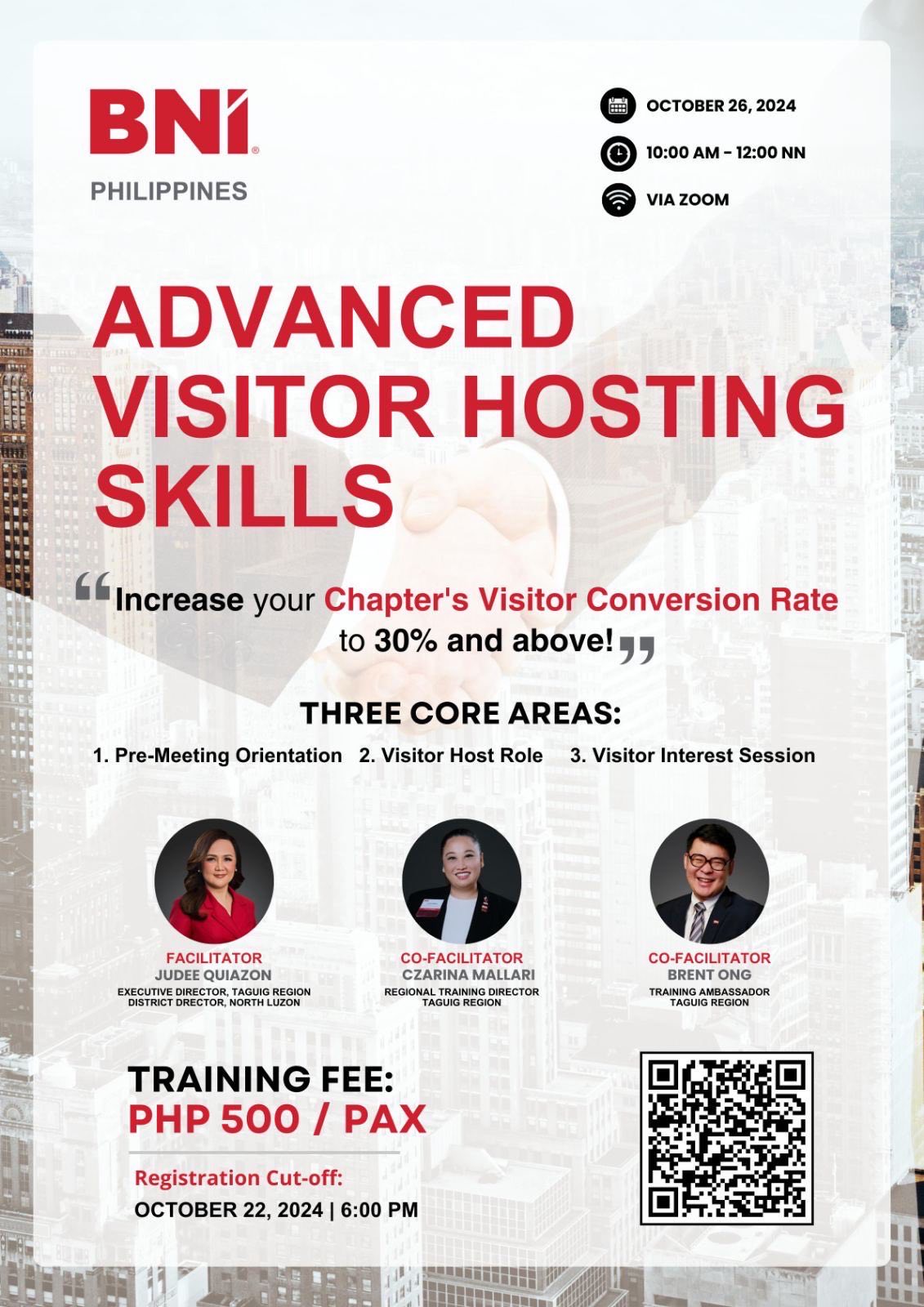 Advanced Visitor Hosting Skills (Online)OCT 26 | 10AM – 12NN